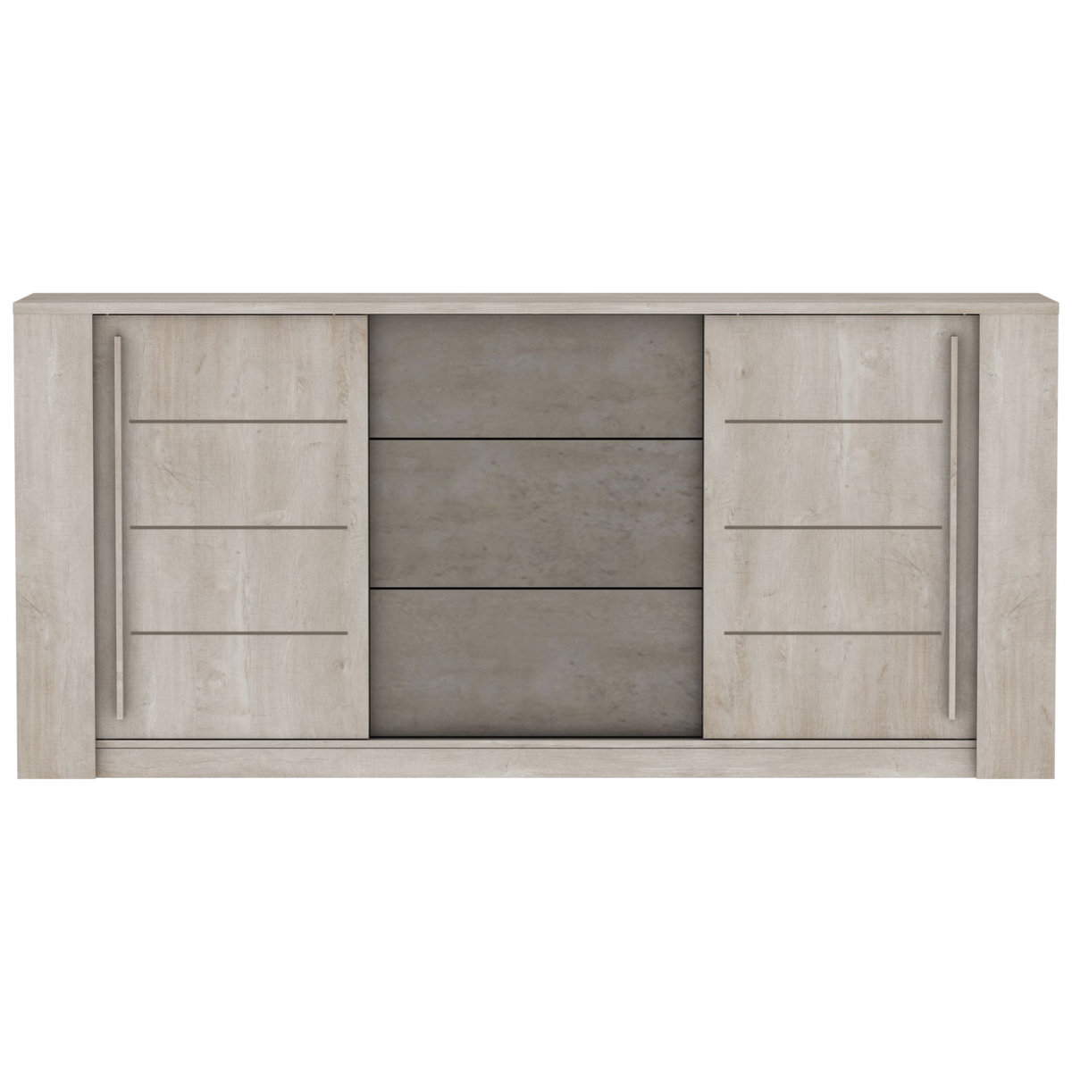 Enfilades 2 portes coulissantes 3 tiroirs L206 cm CANNES 