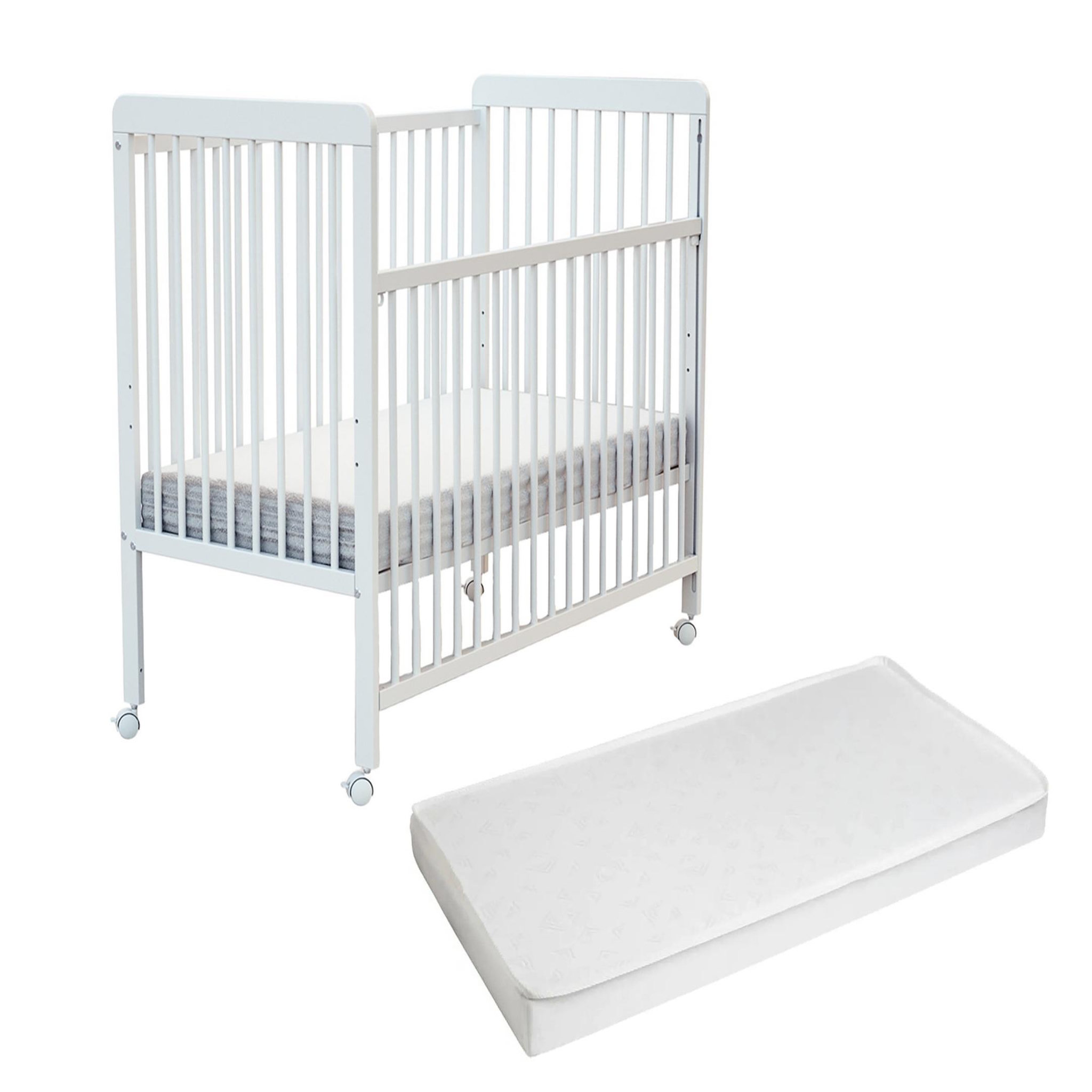 Voir la diapositive 1 : AT4 Lit bébé coulissant en bois avec matelas ESSENTIEL 60 x 120 cm