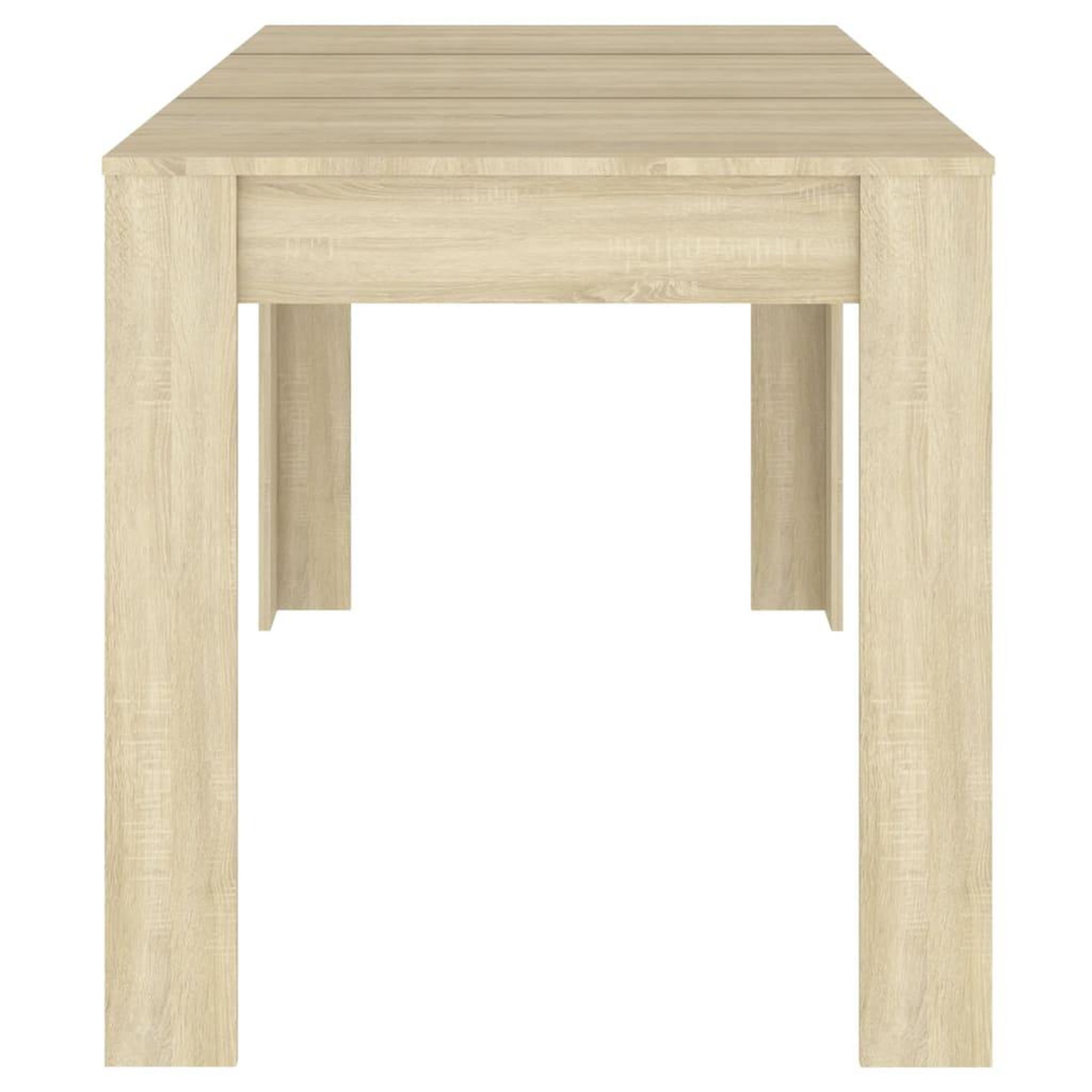Voir la diapositive 4 : VIDAXL Table a manger Chene sonoma 140x74,5x76 cm Bois d'ingenierie