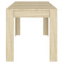 Voir la diapositive 4 : VIDAXL Table a manger Chene sonoma 140x74,5x76 cm Bois d'ingenierie
