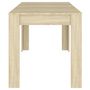 Voir la diapositive 4 : VIDAXL Table a manger Chene sonoma 140x74,5x76 cm Bois d'ingenierie