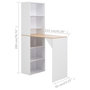 Voir la diapositive 6 : VIDAXL Table de bar avec armoire Blanc 115x59x200 cm