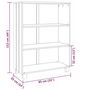 Voir la diapositive 6 : VIDAXL Bibliotheque HAMAR Blanc 85x35x112 cm Bois de pin massif