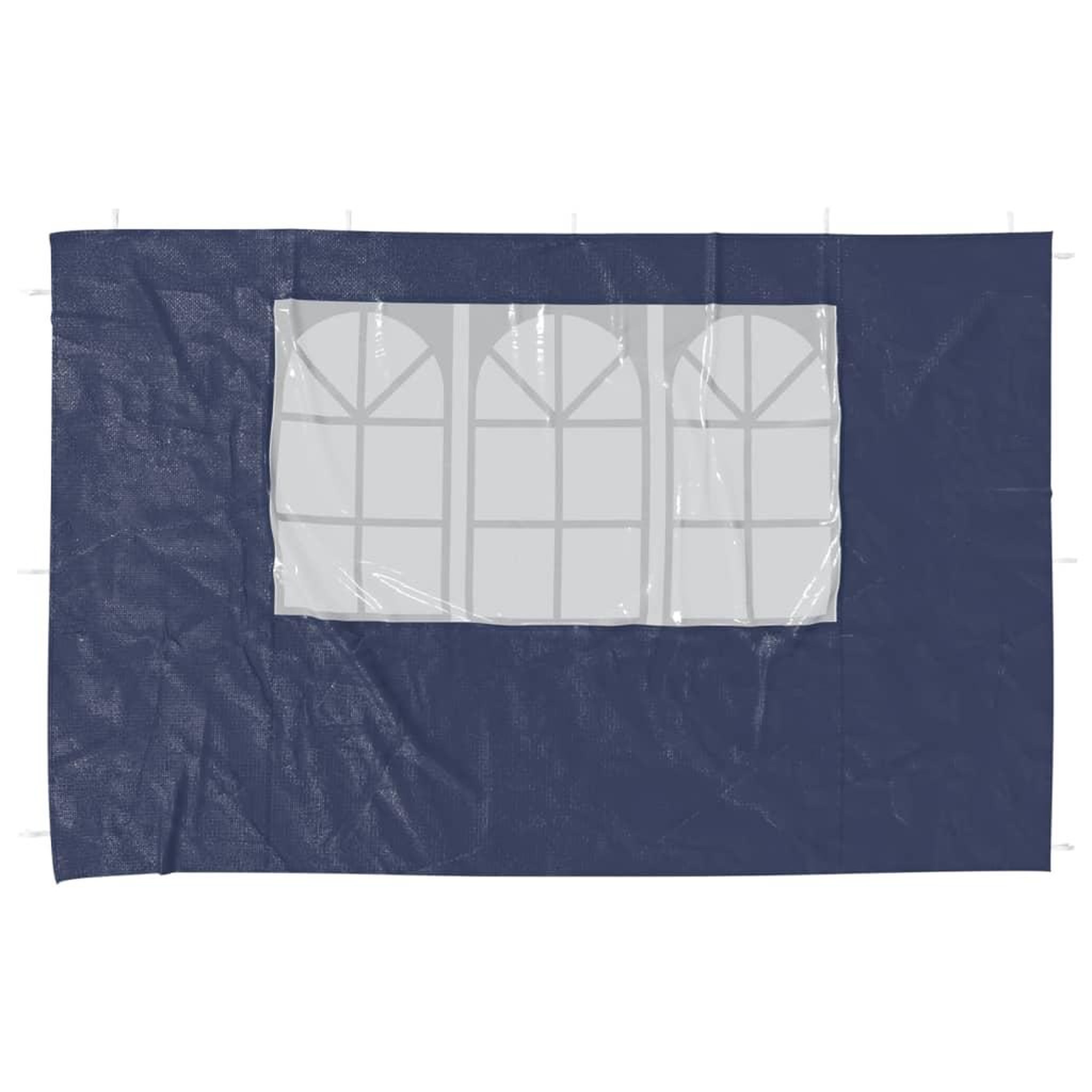 Voir la diapositive 3 : VIDAXL Paroi de tente de reception 2 pcs avec fenetre PE Bleu