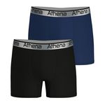 Athena Lot de 2 boxers homme 720 Stretch Adjust. Coloris disponibles : Noir