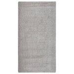 VIDAXL Tapis shaggy antiderapant Gris clair 80x150 cm