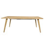 Voir la diapositive 3 : The Home Deco Factory Table extensible avec bords biseautés pour 6 à 8 personnes CALYPSO - Beige