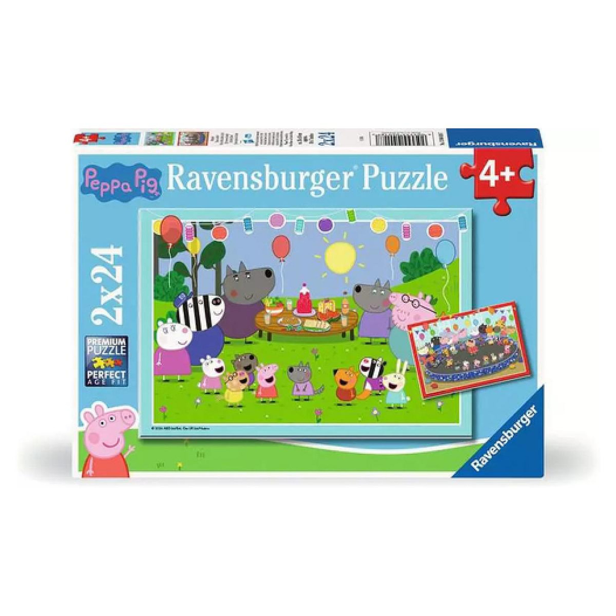 RAVENSBURGER Puzzle 2x24 pieces Place a la fete Peppa Pig