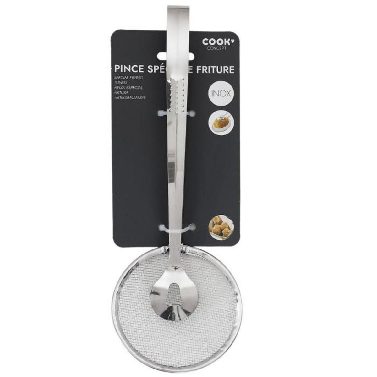 Paris Prix Pince Spéciale Friture  Cook  28cm Argent
