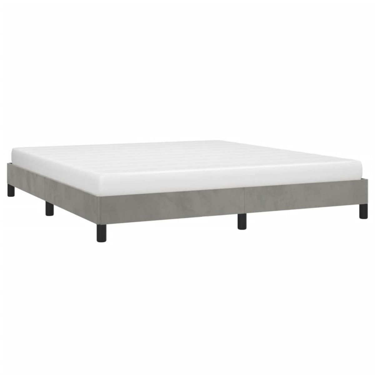VIDAXL Cadre de lit sans matelas gris clair 180x200 cm velours