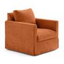 Voir la diapositive 4 : LISA DESIGN Serena - fauteuil déhoussable en velours texturé