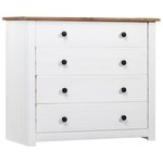 VIDAXL Armoire laterale Blanc 80x40x73 cm Pin Assortiment Panama