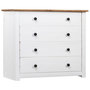 Voir la diapositive 1 : VIDAXL Armoire laterale Blanc 80x40x73 cm Pin Assortiment Panama