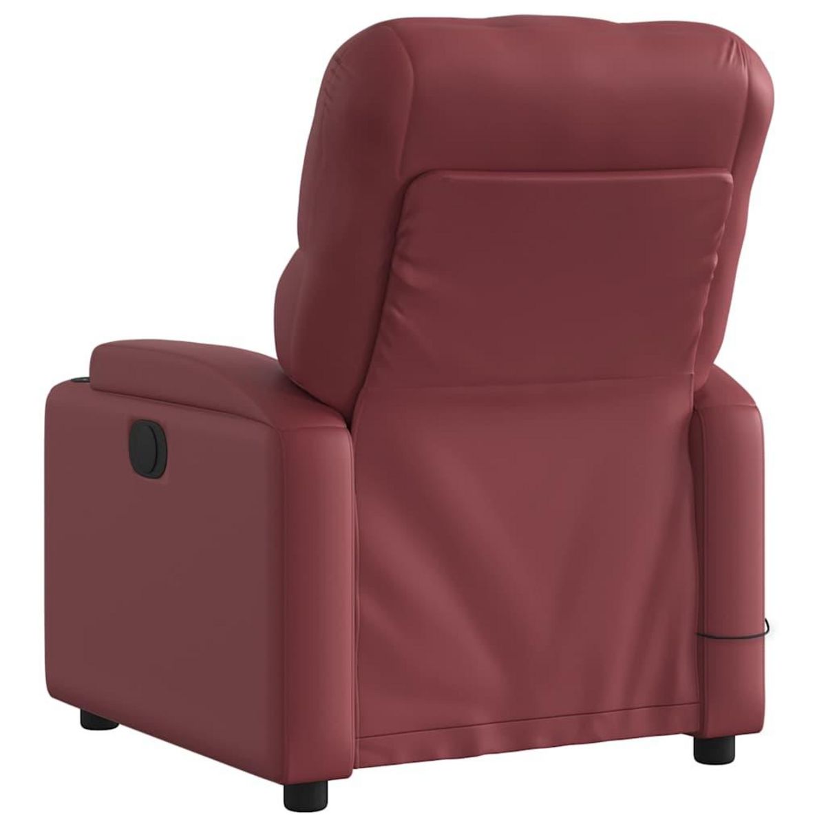 VIDAXL Fauteuil de massage inclinable electrique rouge bordeaux