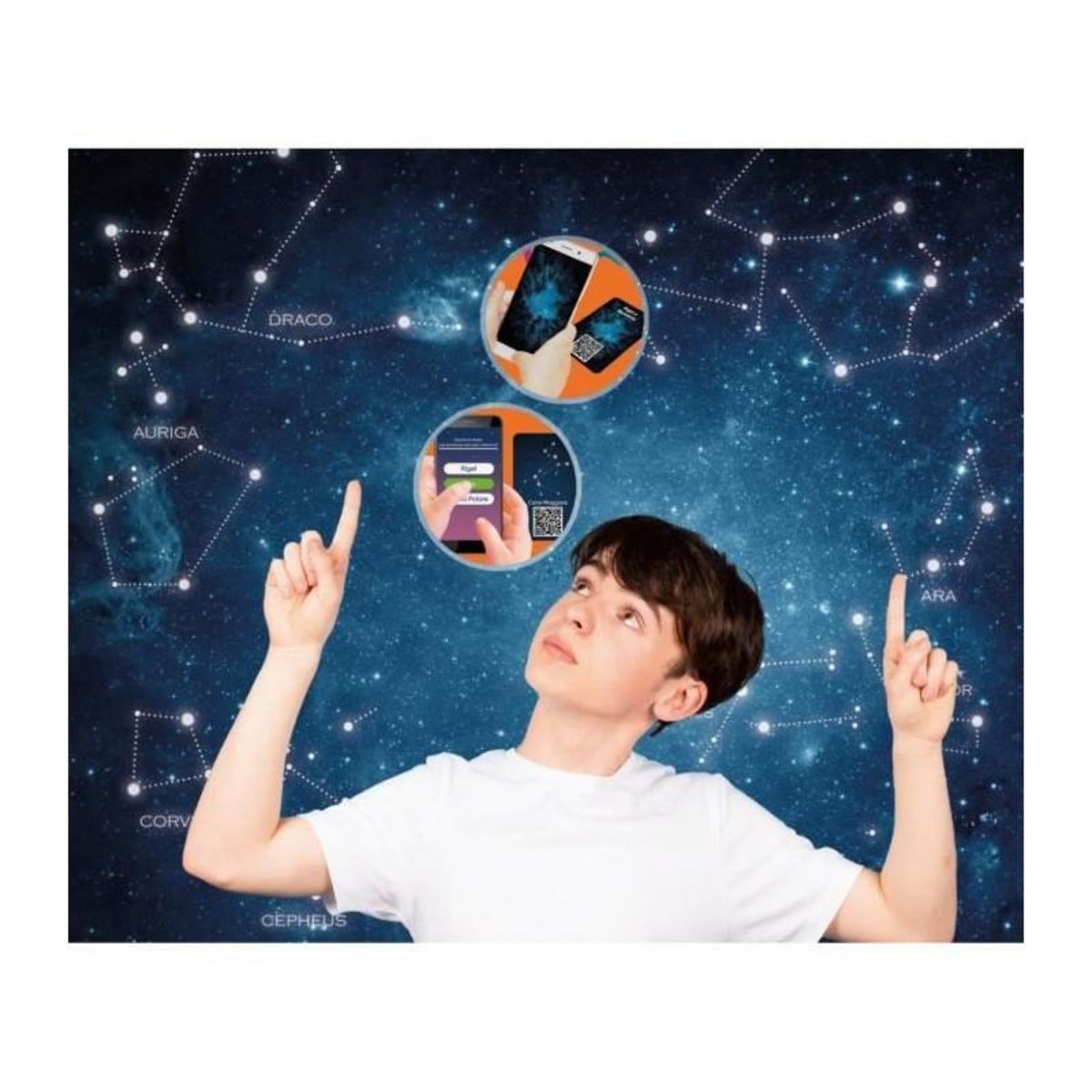 CLEMENTONI CLEMENTONI - Projecteur Planetes et Constellations - 3 modes de jeux - Application gratuite contenus et quizz