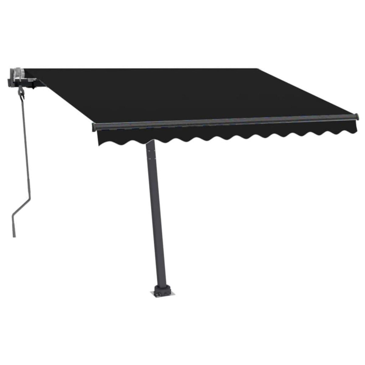 VIDAXL Auvent manuel retractable avec LED 300x250 cm Anthracite