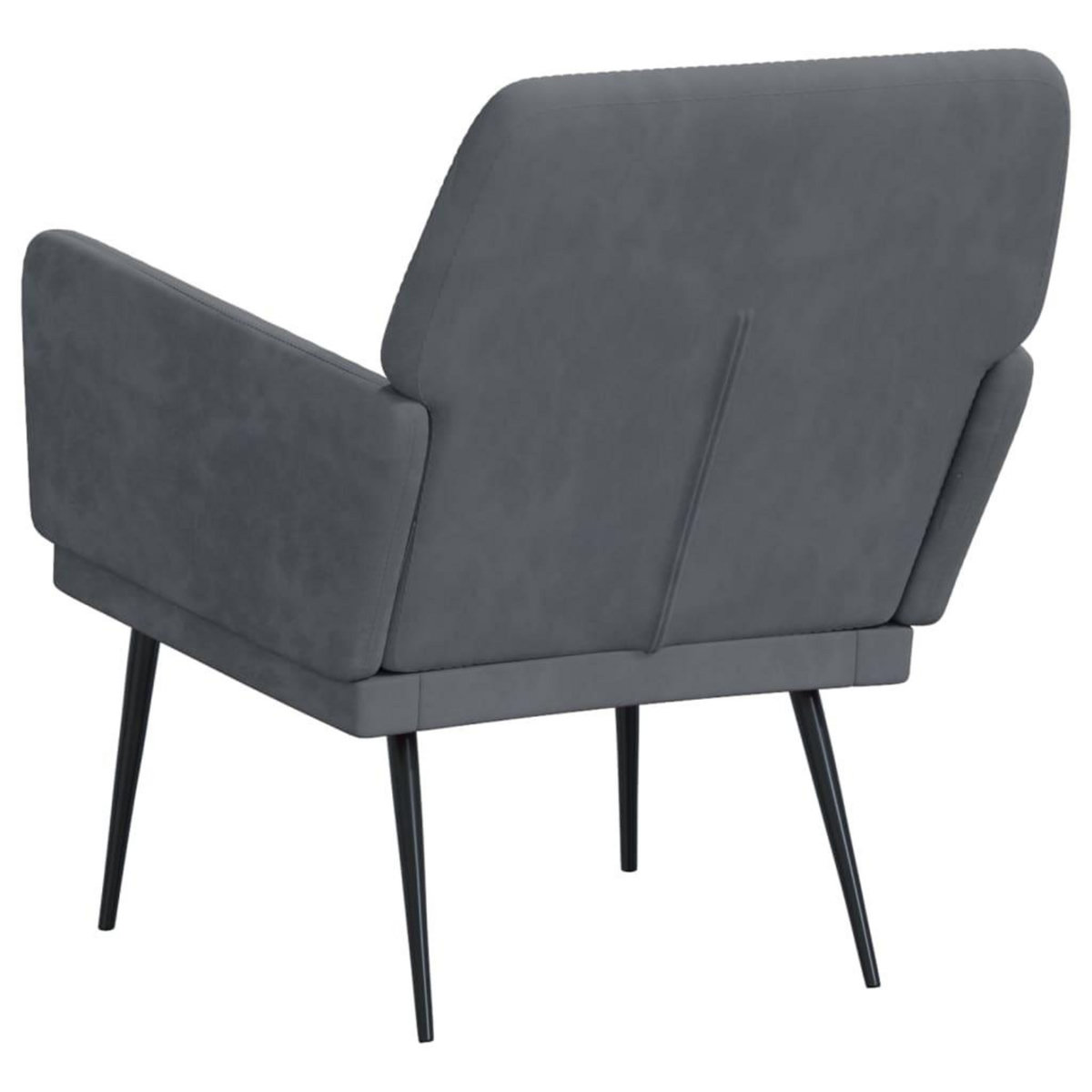 VIDAXL Fauteuil Gris fonce 62x79x79 cm Velours