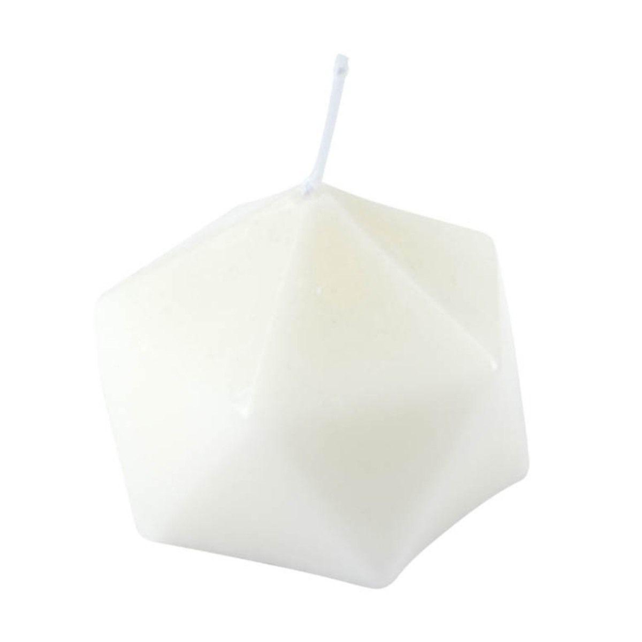HOMEA Bougie déco origami  arty  7cm blanc