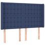 Voir la diapositive 2 : VIDAXL Tete de lit avec oreilles Bleu 147x16x118/128 cm Tissu