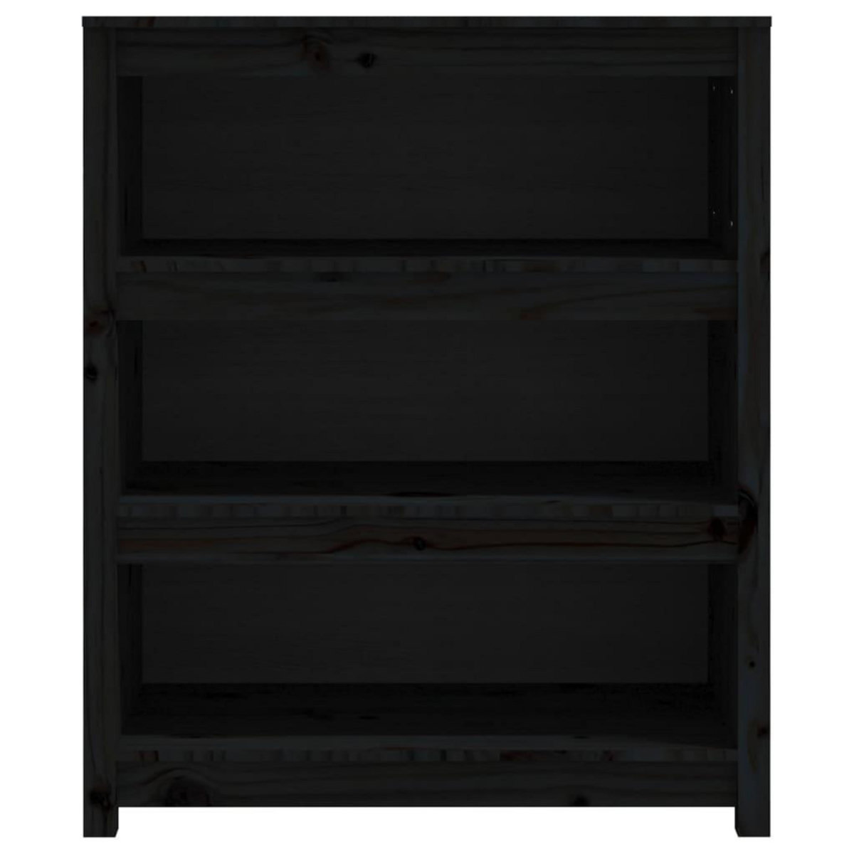 VIDAXL Bibliotheque Noir 80x35x97 cm Bois de pin massif