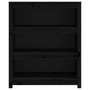 Voir la diapositive 5 : VIDAXL Bibliotheque Noir 80x35x97 cm Bois de pin massif