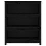 Voir la diapositive 5 : VIDAXL Bibliotheque Noir 80x35x97 cm Bois de pin massif