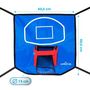 Voir la diapositive 3 : JUMP4FUN Panier de basket avec ballon et pompe inclus pour trampoline de jardin Universel - 60 x 60cm