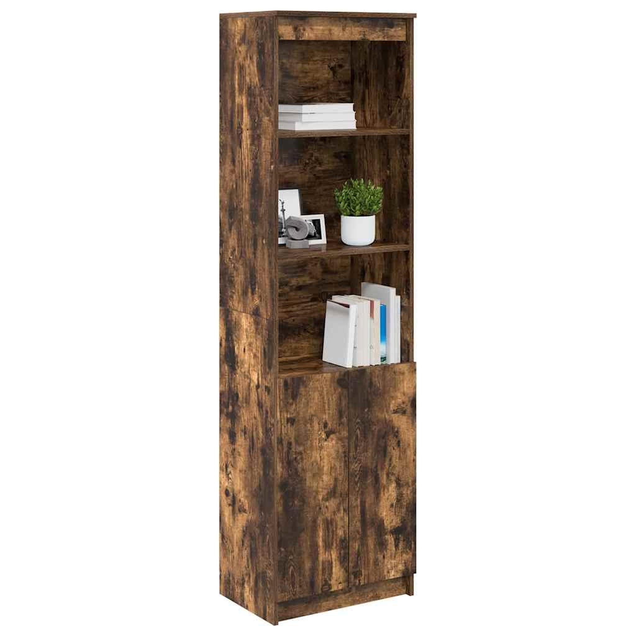 Voir la diapositive 4 : VIDAXL Buffet haut chene fume 50x35x180 cm bois d'ingenierie