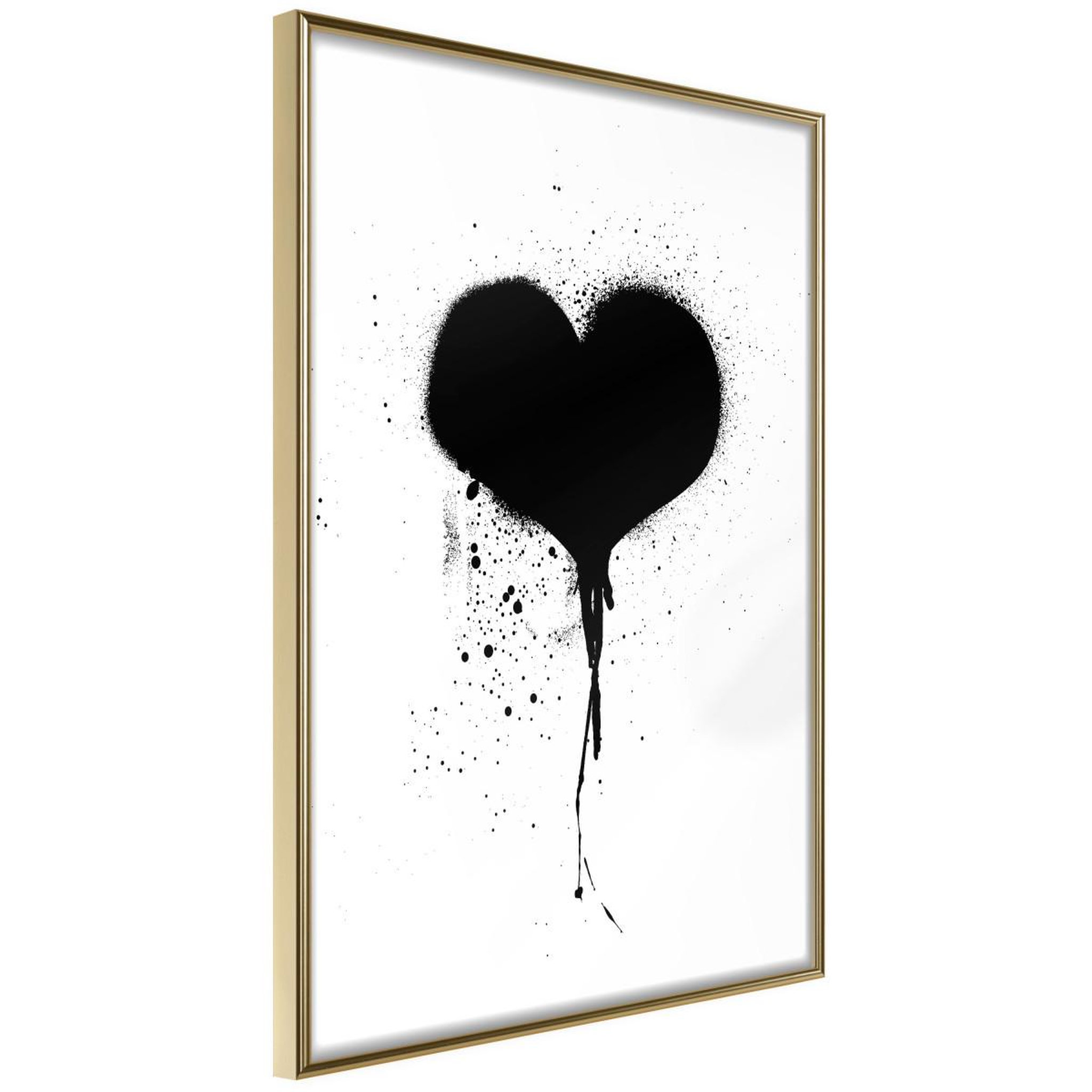 Voir la diapositive 1 : Paris Prix Affiche murale encadrée  graffiti heart