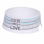 Paris Prix Gamelle pour Chien & Chat  You're My Love  25cm Blanc
