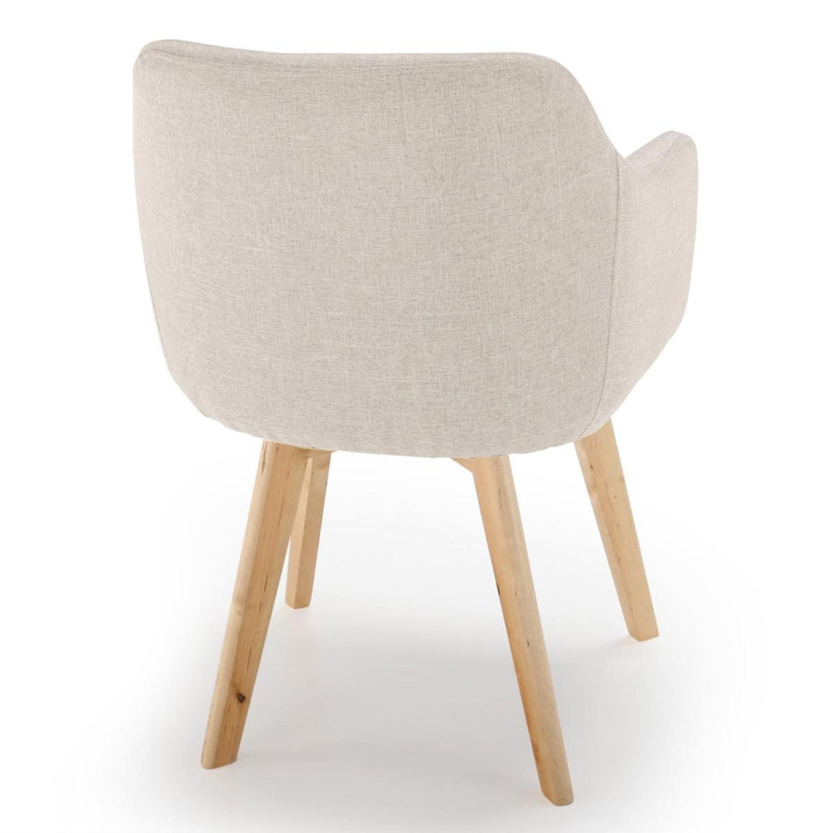 Paris Prix Chaise Scandinave en Tissu  Sweet Color  76cm Beige