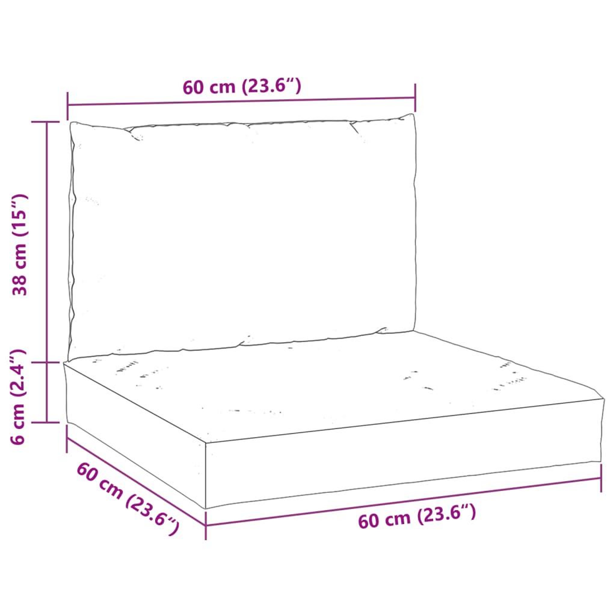Voir la diapositive 6 : VIDAXL Coussins de palette lot de 2 vert vif tissu oxford