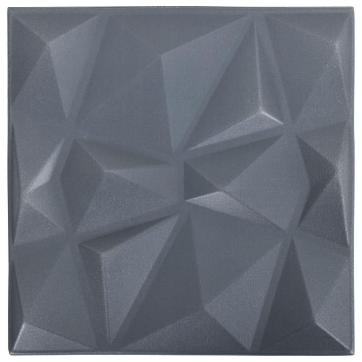 VIDAXL Panneaux muraux 3D 12 pcs 50x50 cm gris diamant 3 m^2