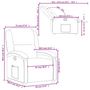 Voir la diapositive 6 : VIDAXL Fauteuil inclinable Gris fonce Velours
