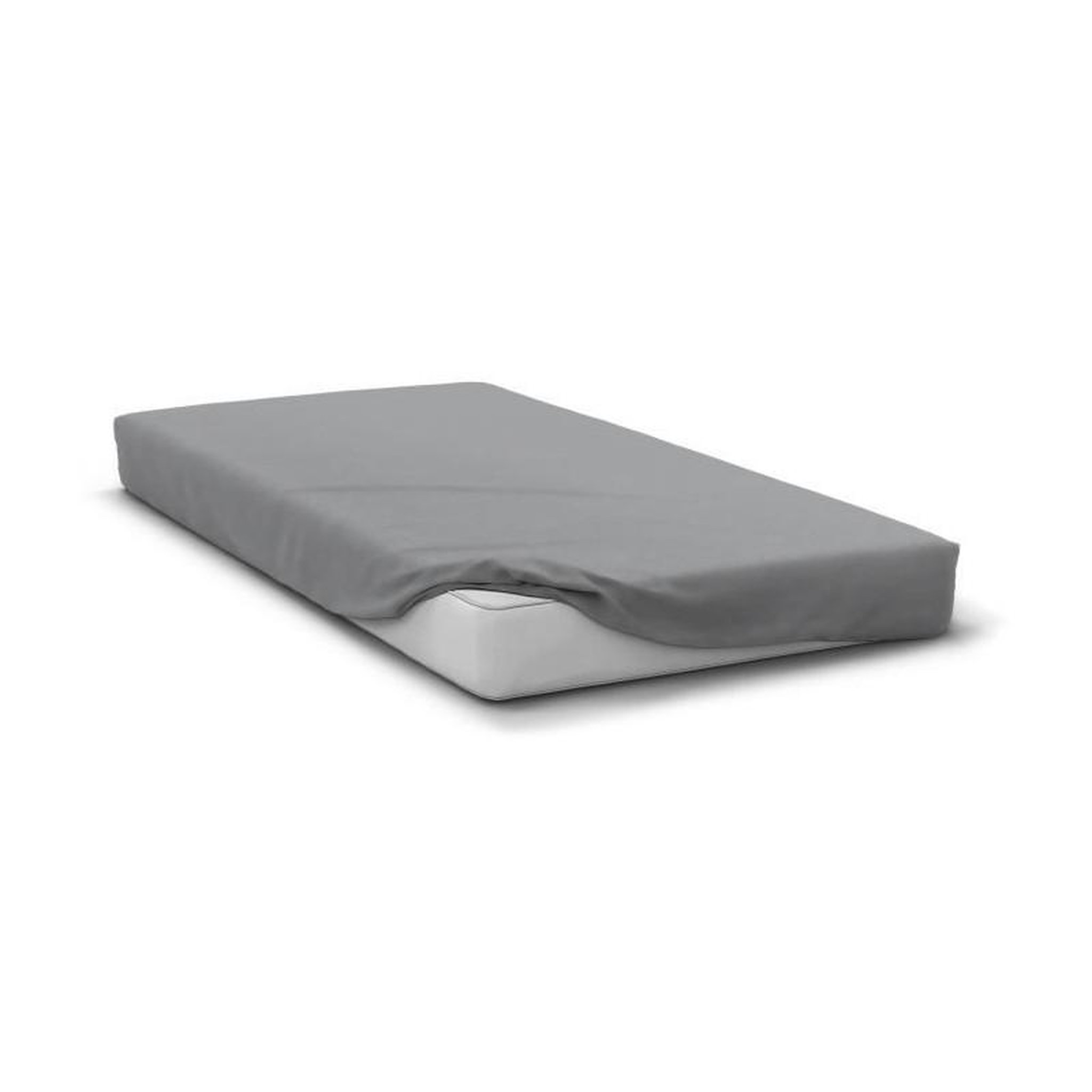 HOME LINGE PASSION Drap Housse - HOME LINGE PASSION - HP71761 - 90 x 190 cm + 30 cm bonnet - Microfibre - 82 g - Gris clair