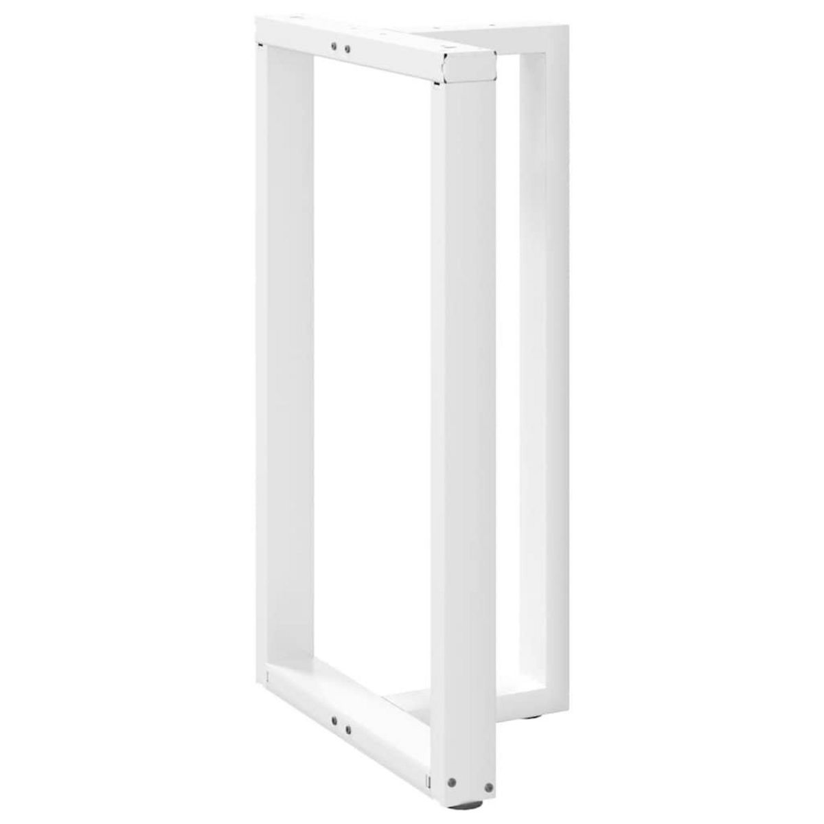 VIDAXL Pieds de table de bar forme de T 2 pcs blanc 60x35x(100-101) cm