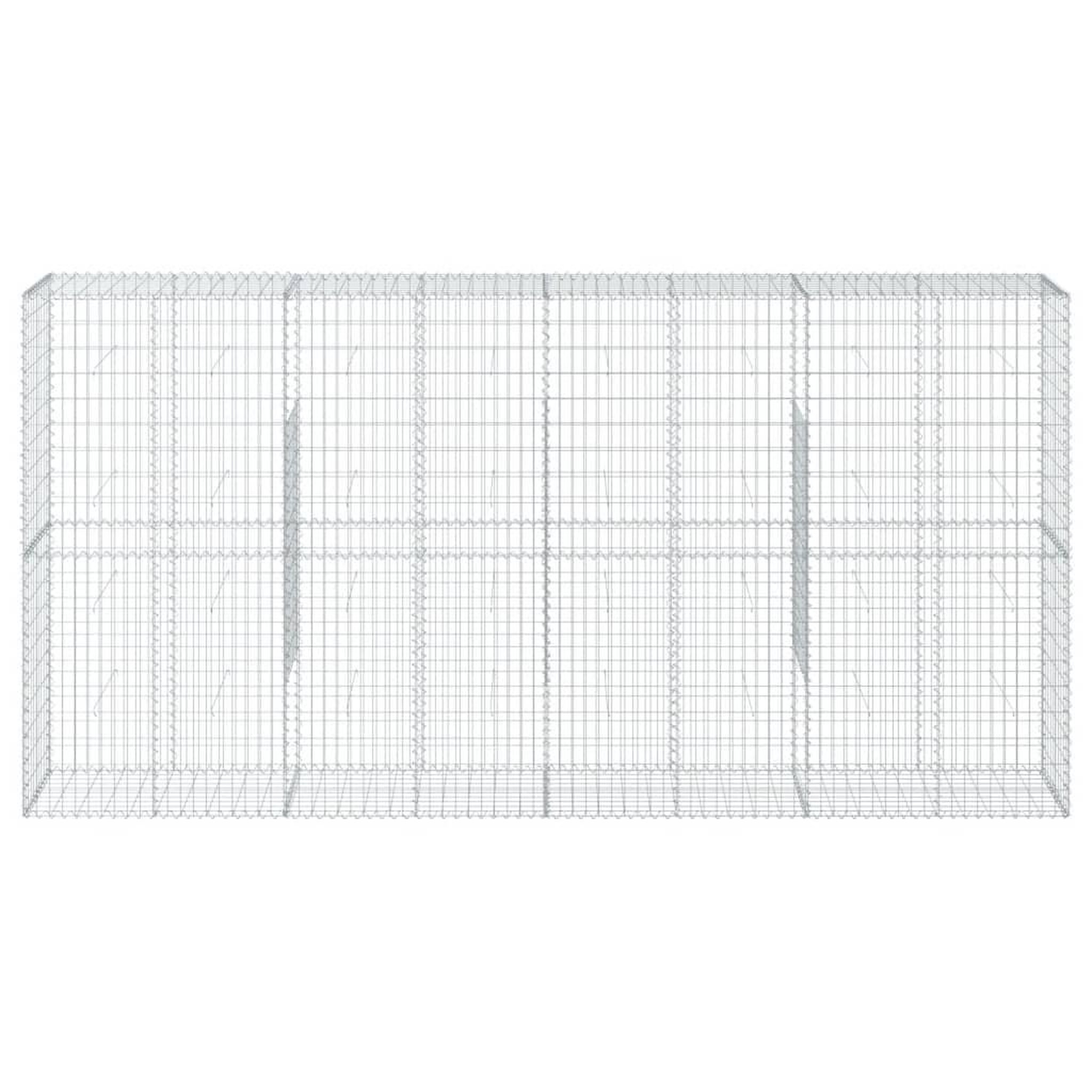 Voir la diapositive 3 : VIDAXL Panier gabion avec couvercle 400x50x200 cm fer galvanise