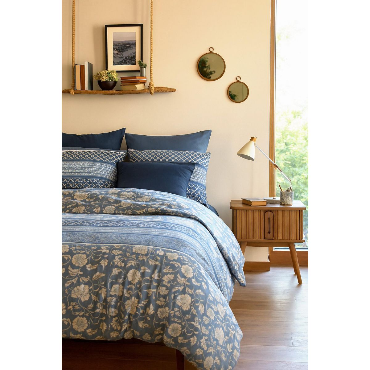 Les Ateliers du Linge Parure de housse de couette 100% coton bio 57fils debby