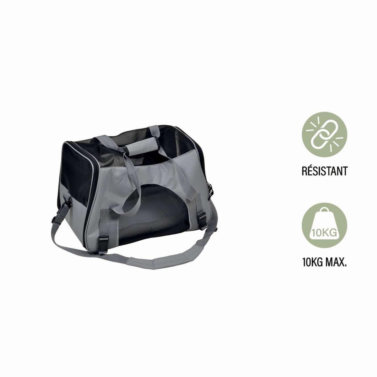 LOVE STORY Sac de transport pour chat et chien - Gris