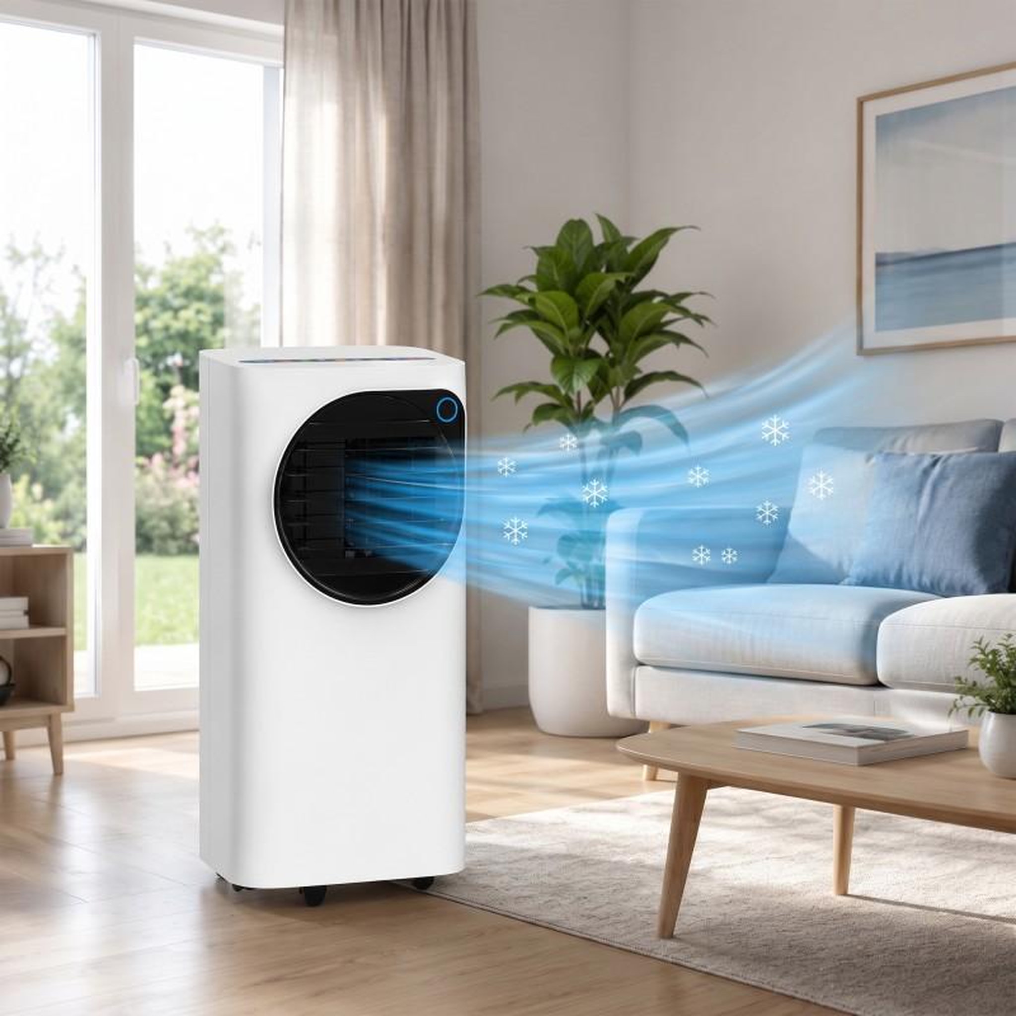 Voir la diapositive 3 : Climatiseur portable - blanc - 3 en 1 - 10000 btu - wi-fi