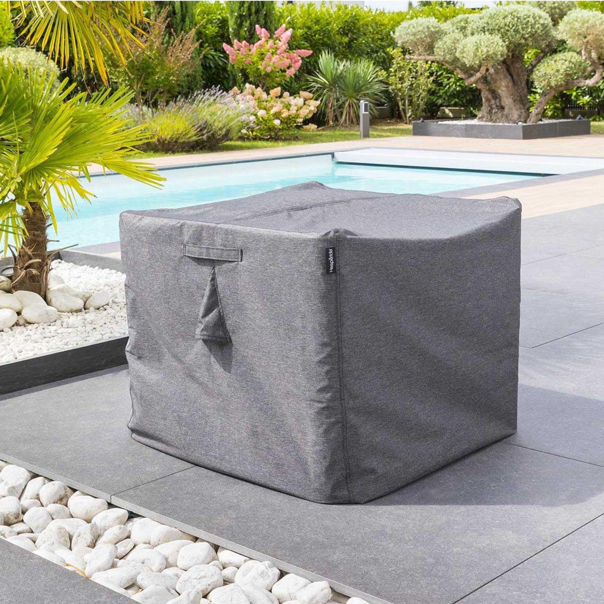 Voir la diapositive 2 : HESPERIDE Housse de protection pour table haute hambo - 180 x 120 x 120 cm - gris