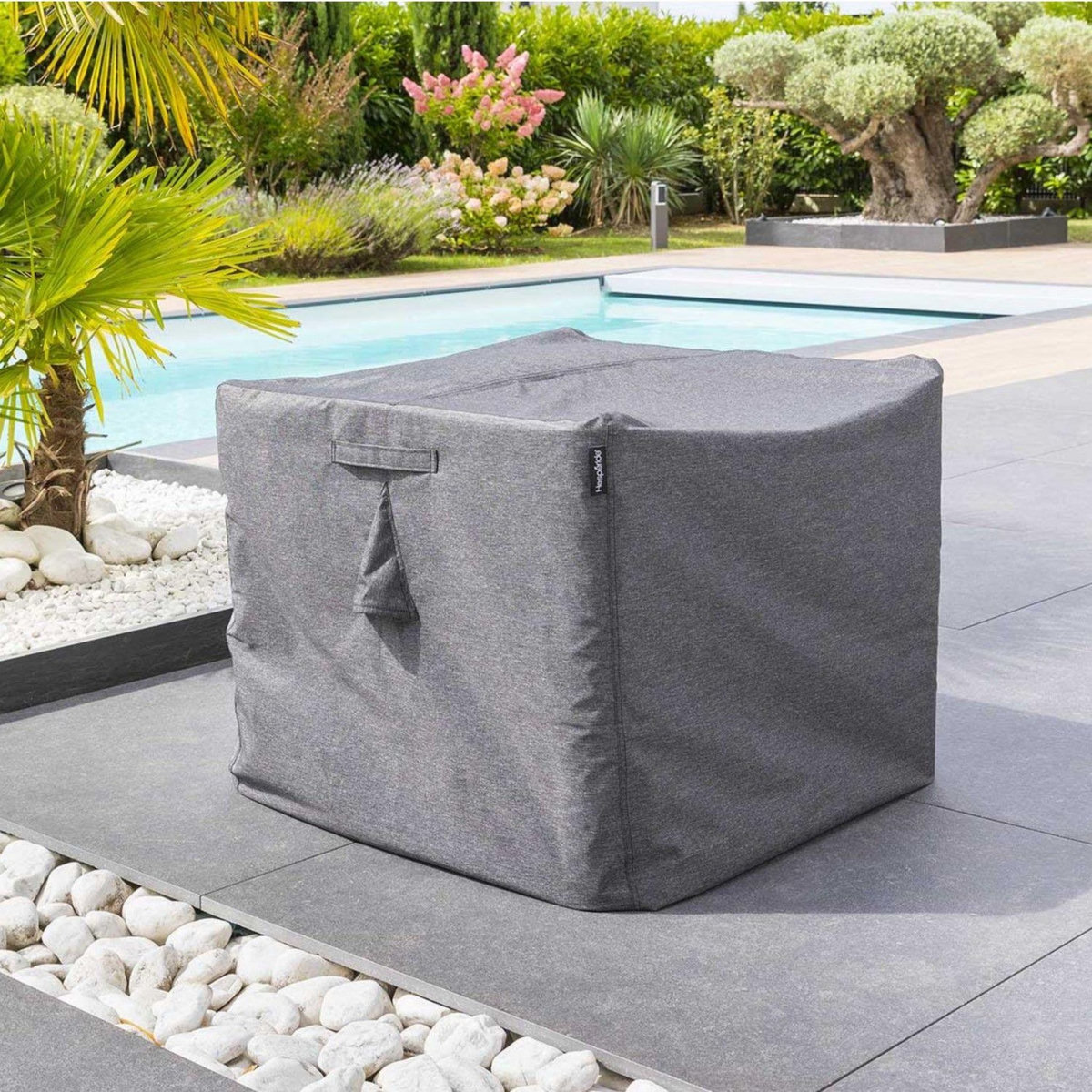 HESPERIDE Housse de protection pour table haute HAMBO - 180 x 120 x 120 cm - Gris