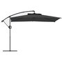 Voir la diapositive 1 : OUTSUNNY Parasol déporté carré 3 x 3 m réglable piètement croix manivelle tissu haute densité 180g/m² UPF50+ gris