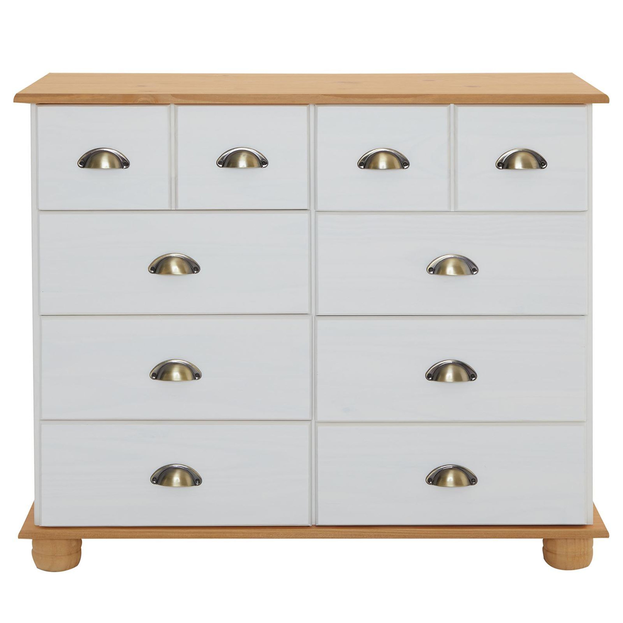 Voir la diapositive 3 : IDIMEX Commode apothicaire COLMAR en pin massif, 8 tiroirs