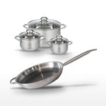 ELO Lot Poêle 32cm Elo Relief Solution & 3 Faitouts Elo