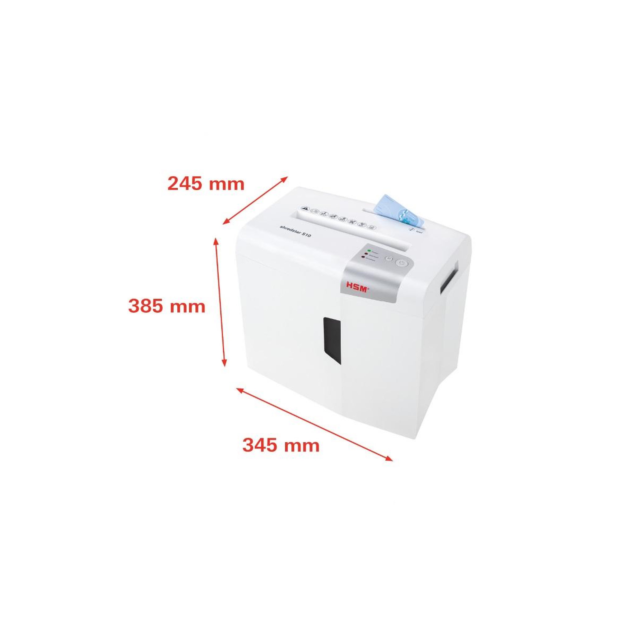 Voir la diapositive 2 : Hsm Destructeur de documents 10 feuilles coupe en bandes 6mm - 1042121