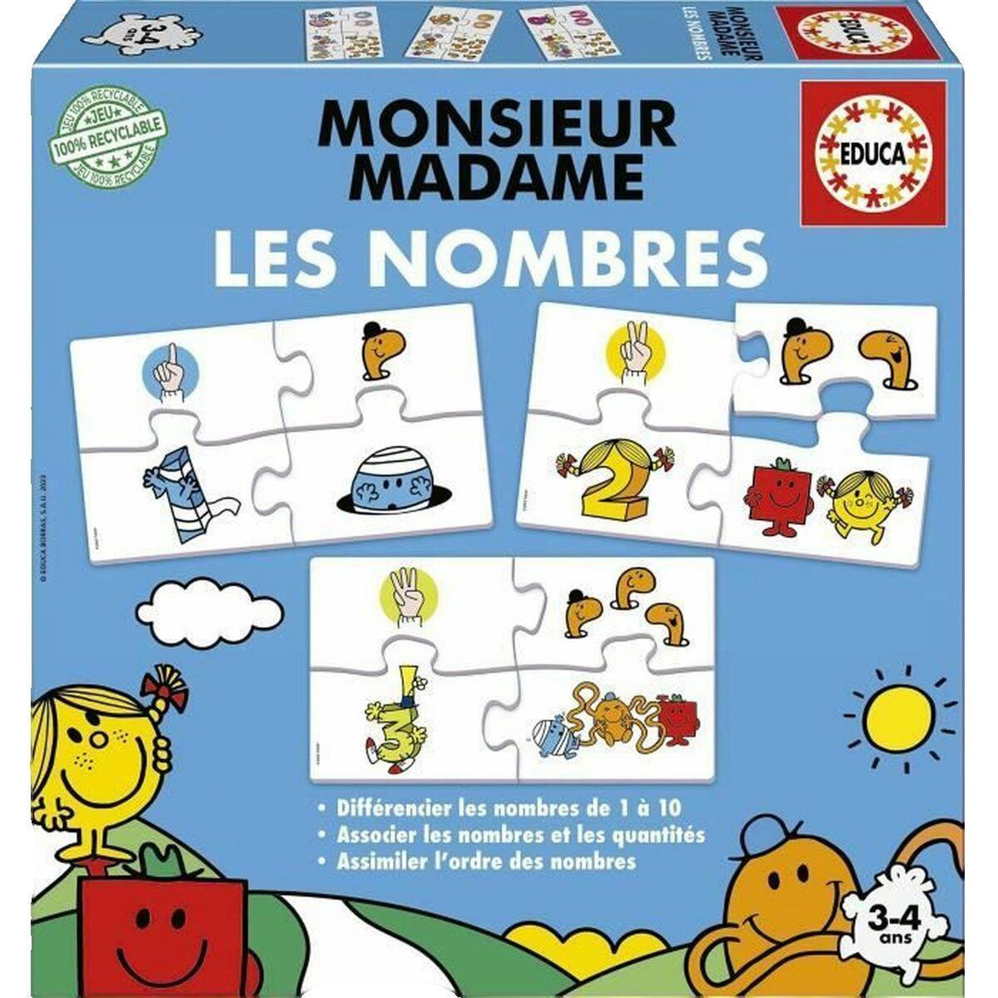 Voir la diapositive 1 : EDUCA Jeu éducatif EDUCA Monsieur et Madame pour apprentissage des chiffres