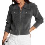 MORGAN Gilet Zippé  Femme Morgan DOMI. Coloris disponibles : Gris