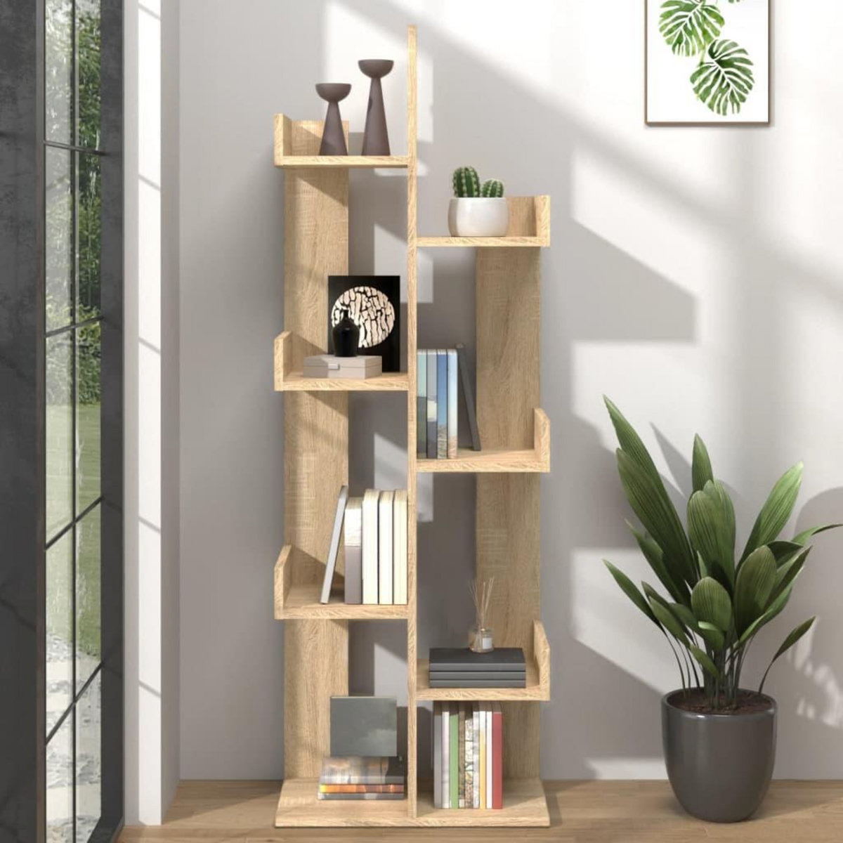 VIDAXL Bibliotheque Chene sonoma 48x25,5x140 cm Bois d'ingenierie