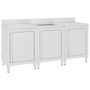 Voir la diapositive 2 : VIDAXL Evier de cuisine commercial 180x60x96 cm Acier inoxydable